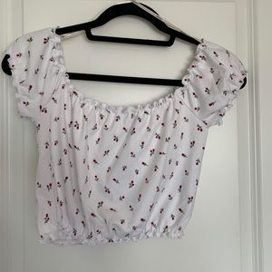 off the shoulder crop top